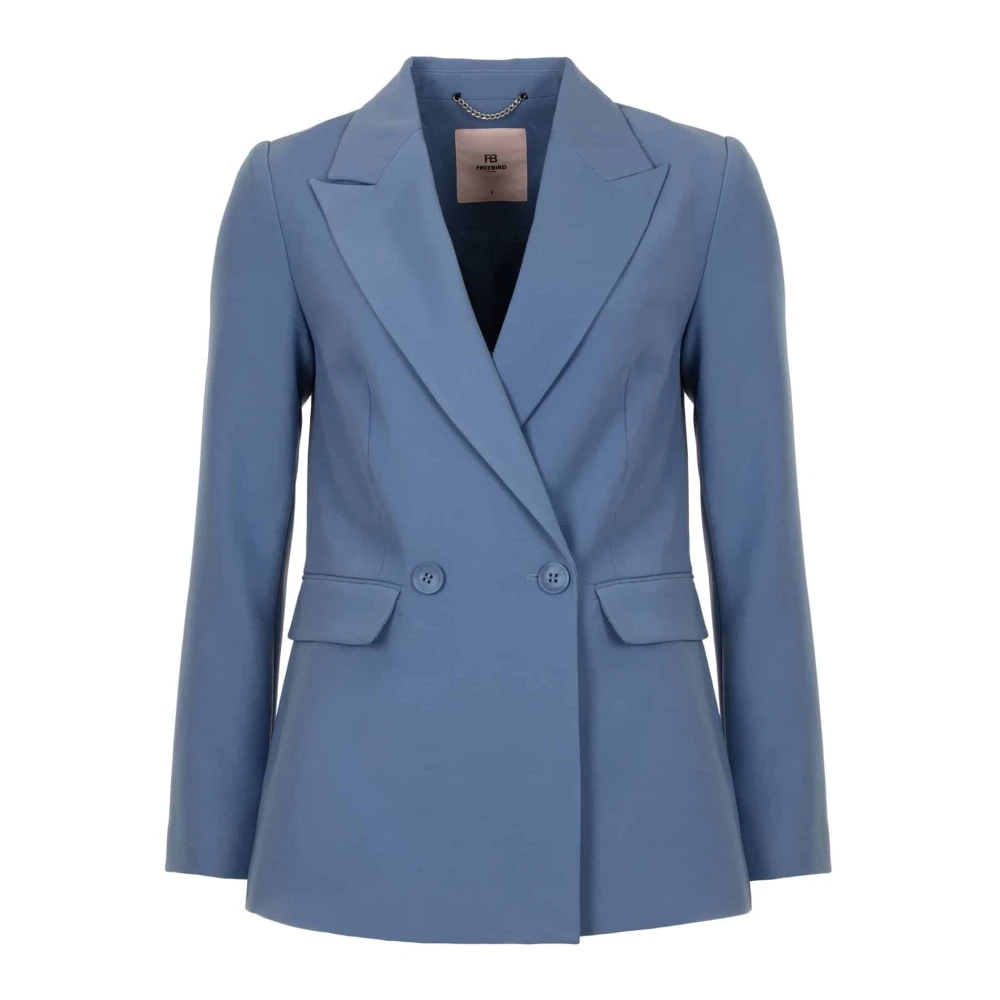 Freebird Blå Blazer Set i Ashleigh Stil Blue, Dam