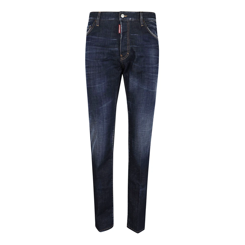 Dsquared2 Blå Stretch Denim Jeans Aw24 Blue, Herr