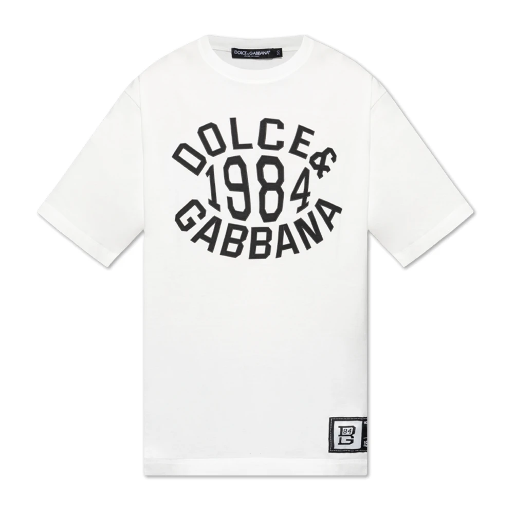 Dolce & Gabbana T-shirt met logo White Heren