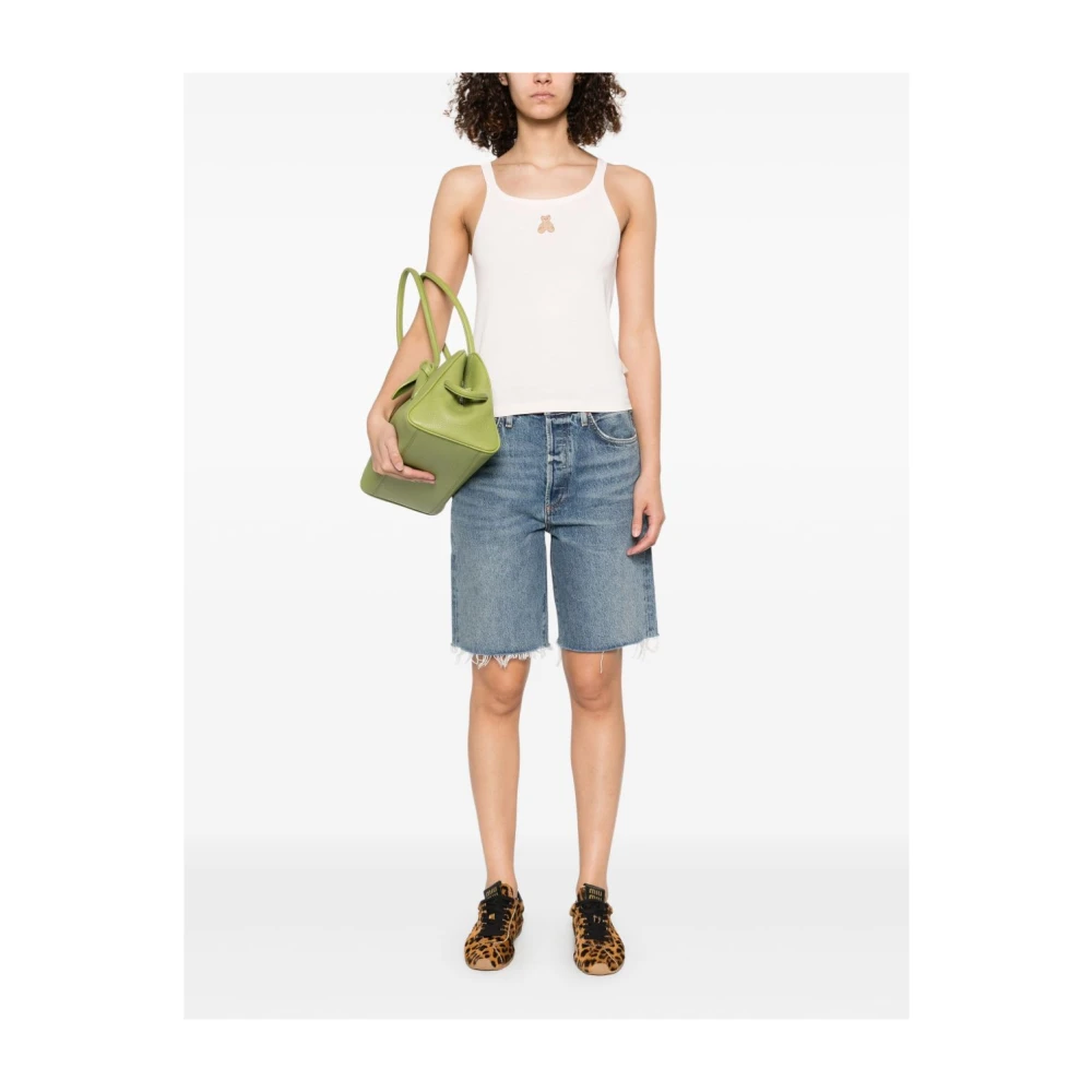 Palm Angels Lichtroze Mouwloze Top met Ronde Hals Pink Dames