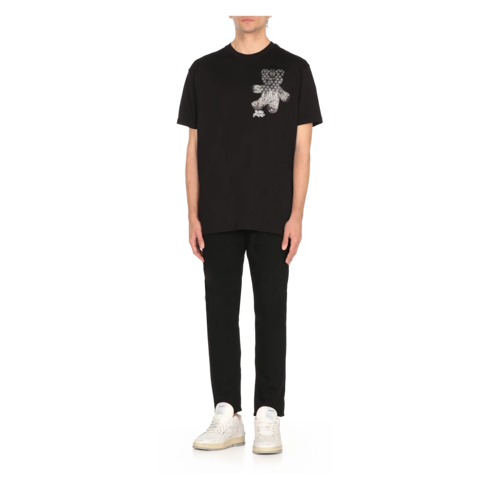 Philipp Plein Zwarte T-shirts en Polos met Logo Black Heren