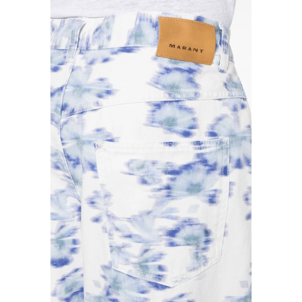 Isabel marant Blauwe Bloemen Hoge Taille Jeans Multicolor Heren