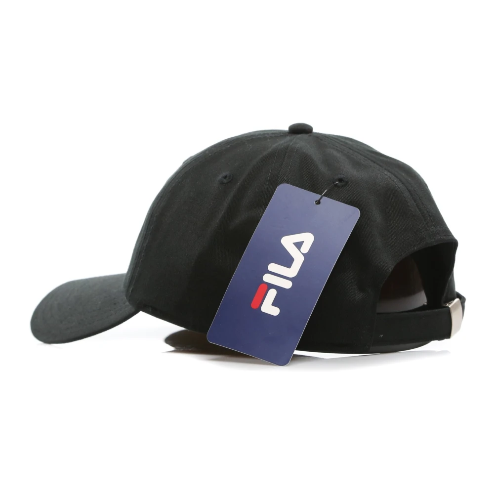 Fila Zwarte gebogen klep vaderpet lineaire band Black Heren