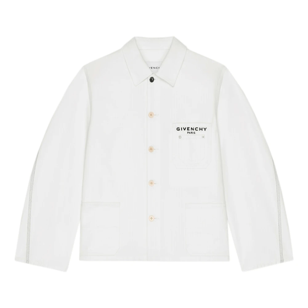 Givenchy Men's White Denim Cotton Jacket