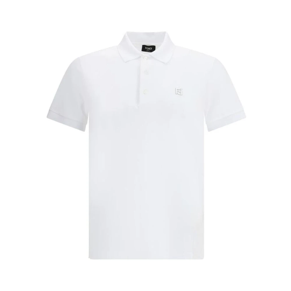 Fendi White Cotton Polo Shirt - M - Image 4