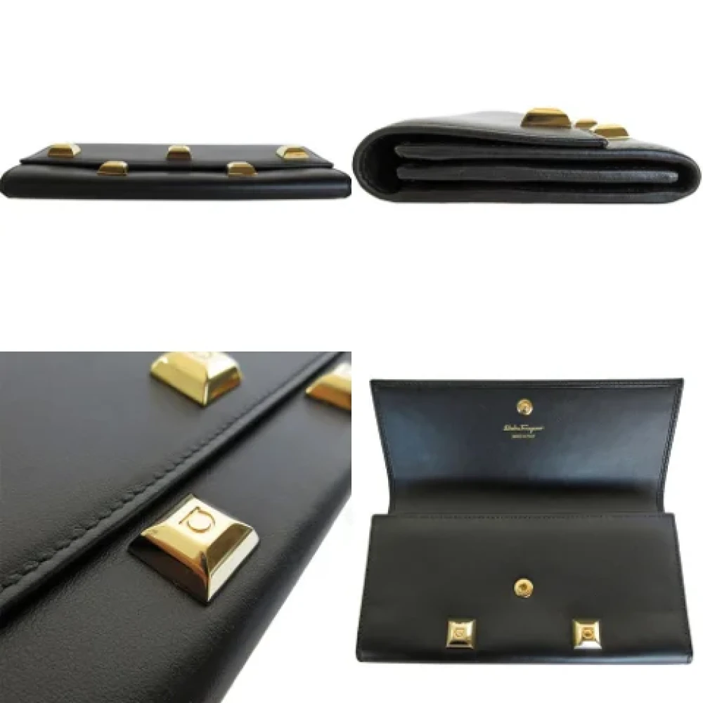 Salvatore Ferragamo Pre-owned Leather wallets Black Dames