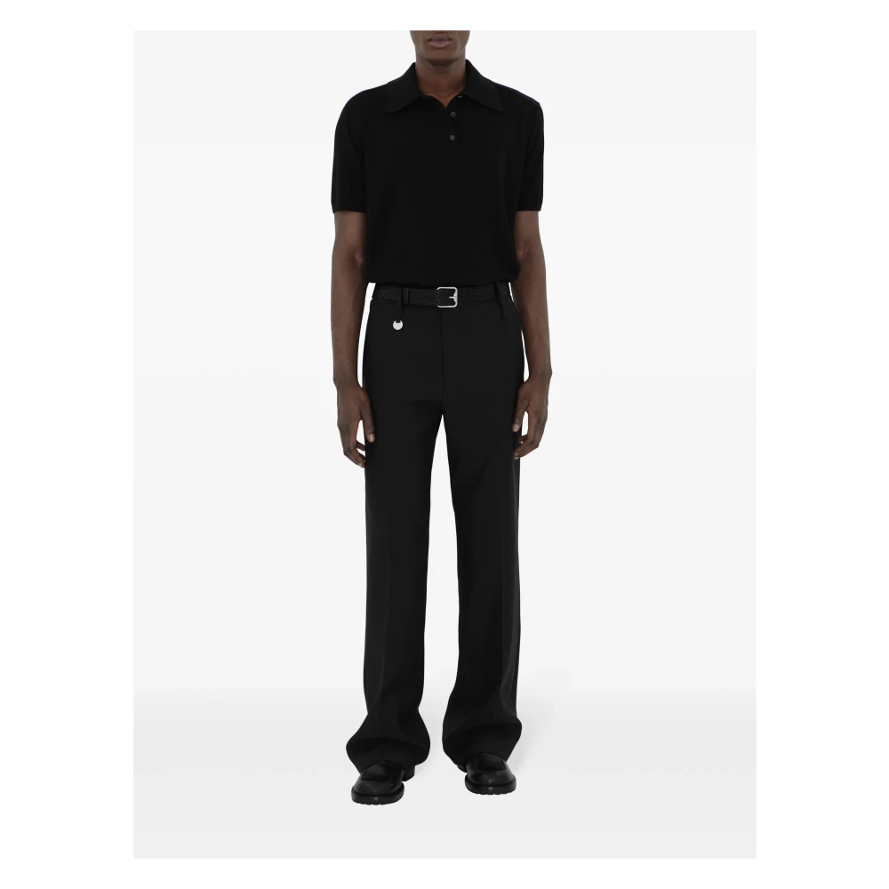 Burberry Zwarte korte mouw poloshirt Black Heren