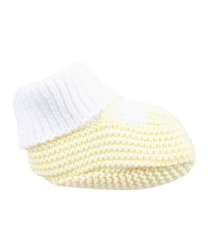 chaussons-bebe-en-coton-jaune