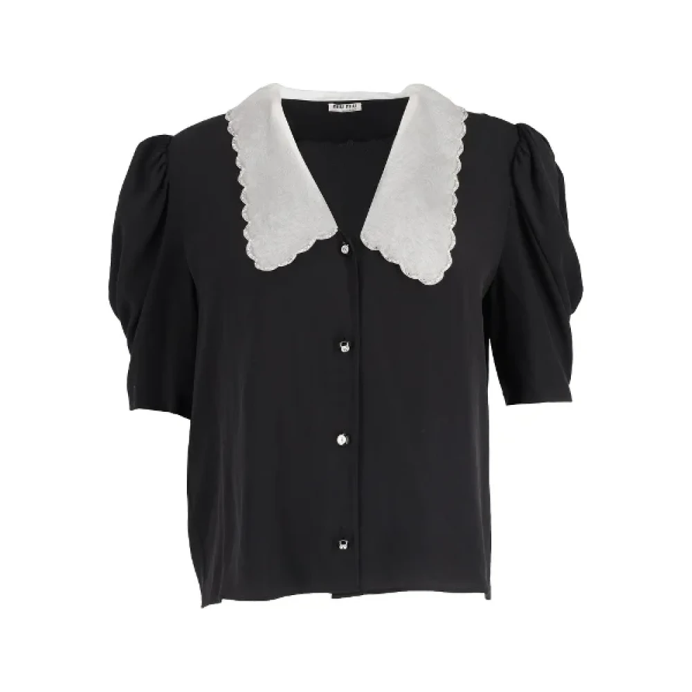 Miu Pre-owned Silk tops Black Dames