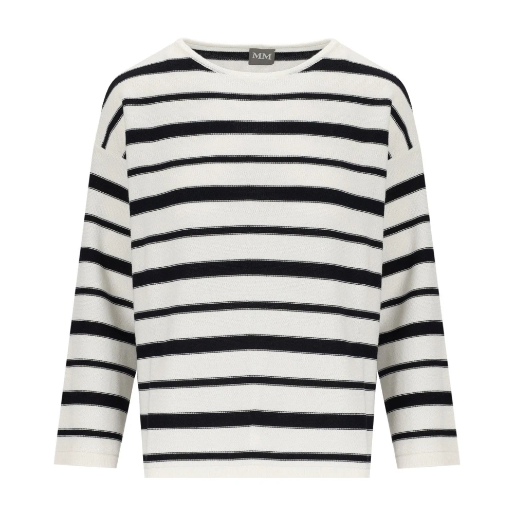 Max Mara Women's White Locusta Pullover - Round-Neck Knitwear - L - Knitwear