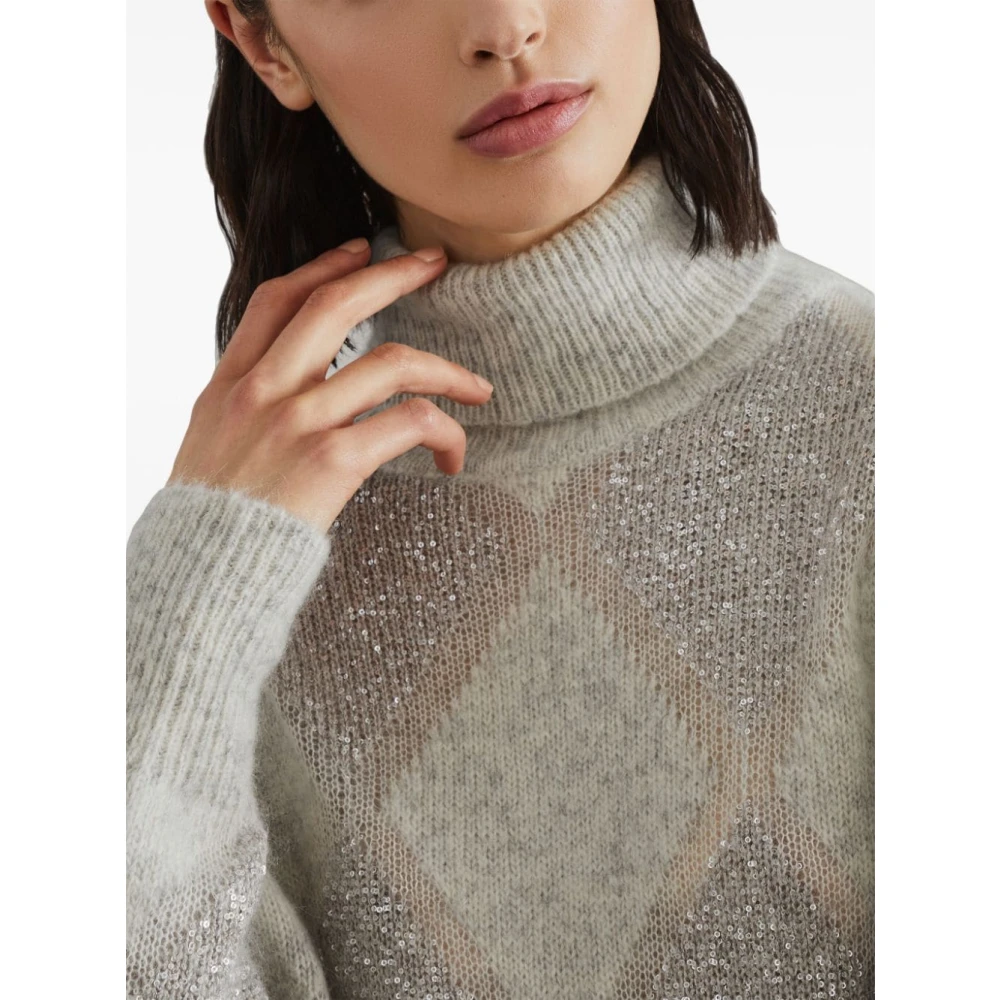 BRUNELLO CUCINELLI Luxe Sweaters Collectie Gray Dames