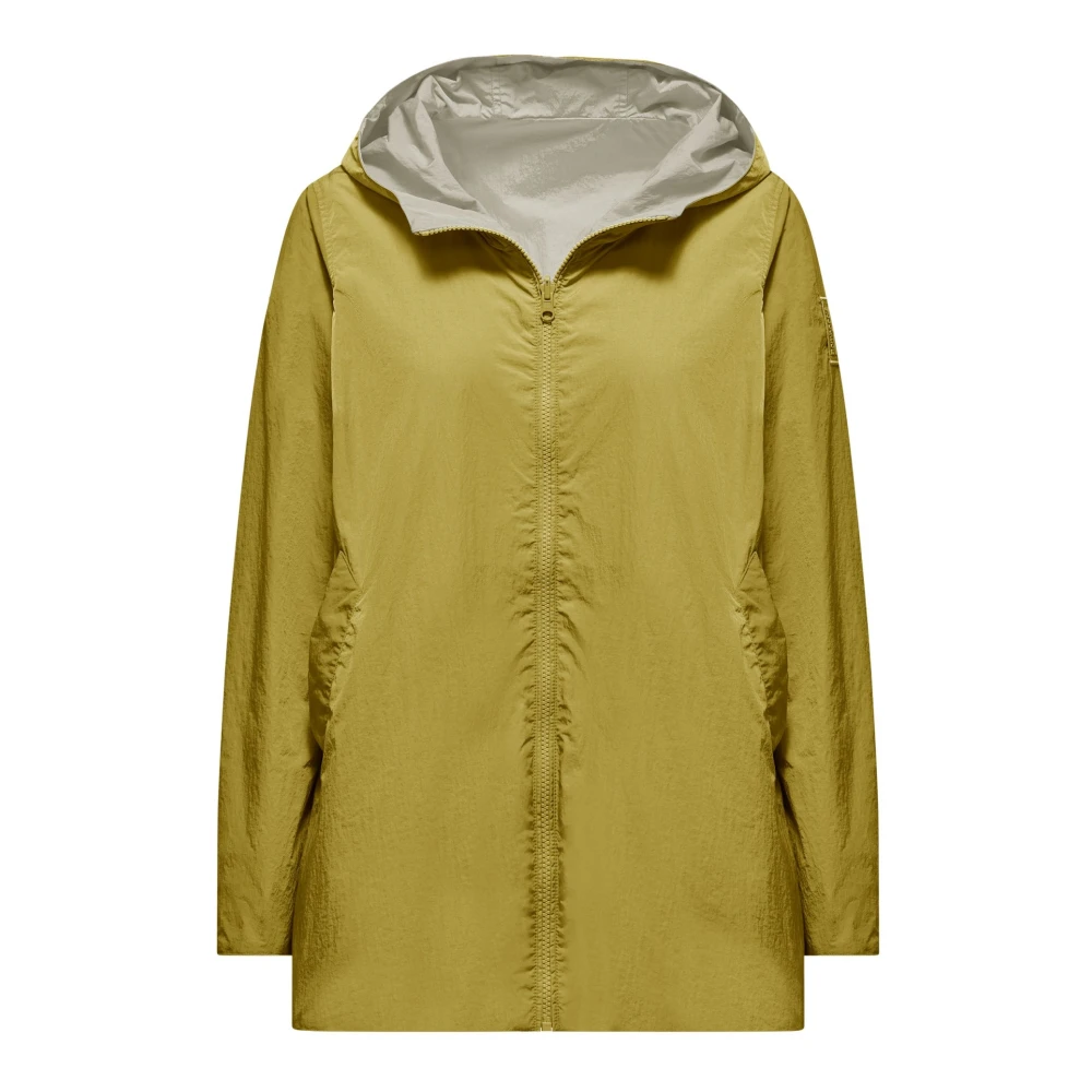 BomBoogie Dames omkeerbare tweekleurige parka Yellow Dames