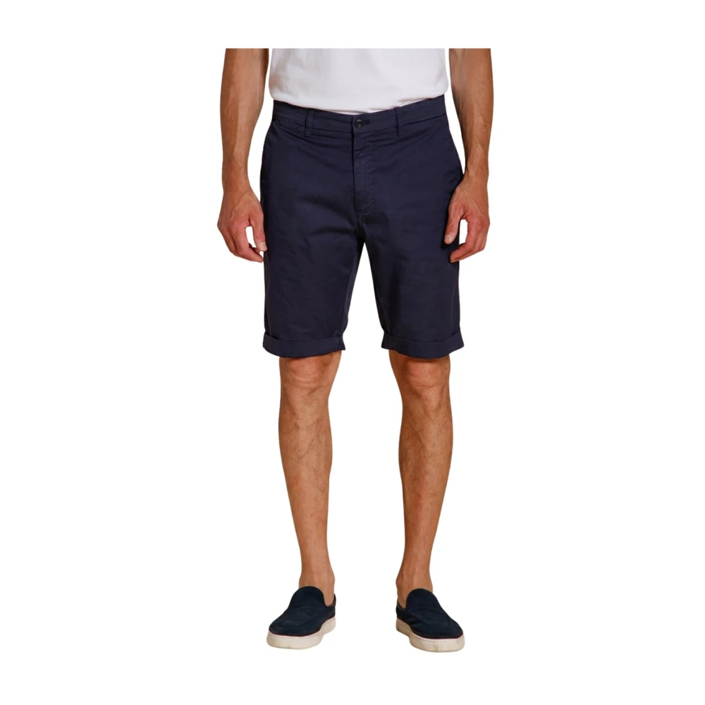 Mason's Mannelijk Blauw Korte Broeken Heren, Xl, Katoen, London Chino Bermuda