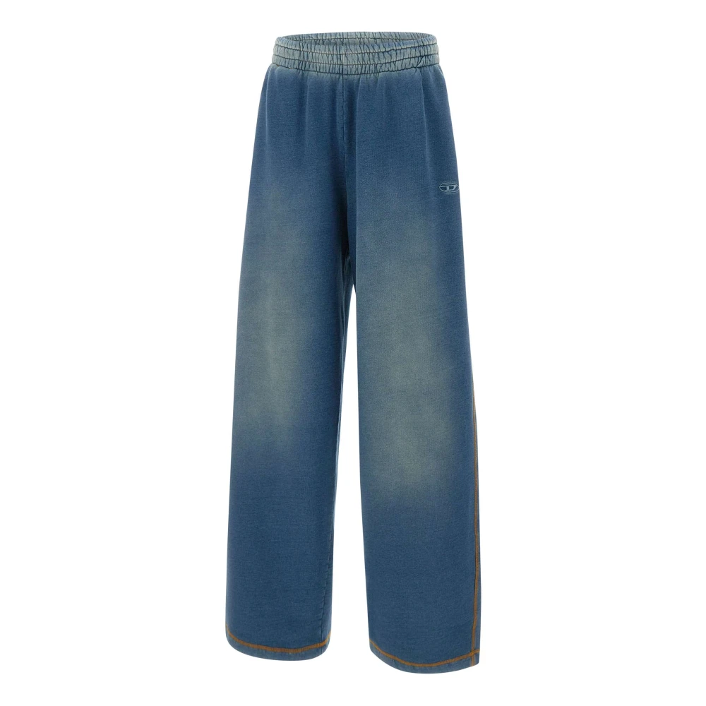 Diesel Katoenen Jogger met Stofeffect Blue Dames
