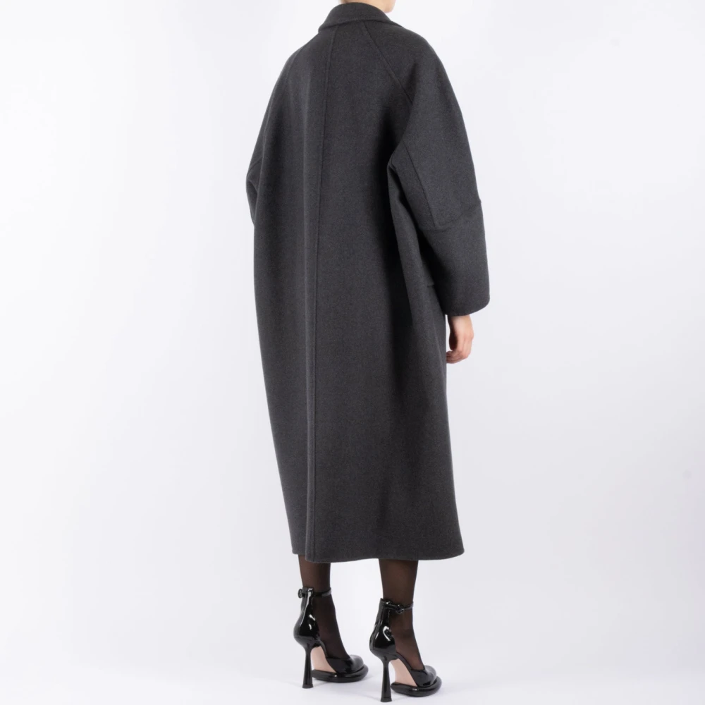 Max Mara Grijze Wol Kasjmier Jas Gray Dames
