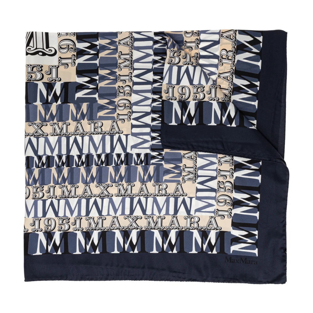 Max Mara Zijden sjaal Blue Dames