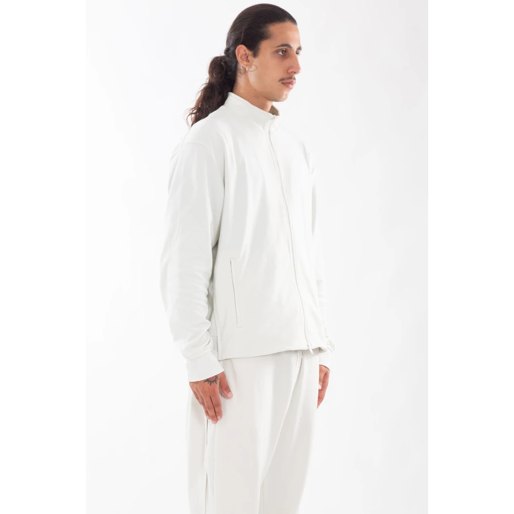 Y-3 Orbit Grey Zip Track Jacket White Heren