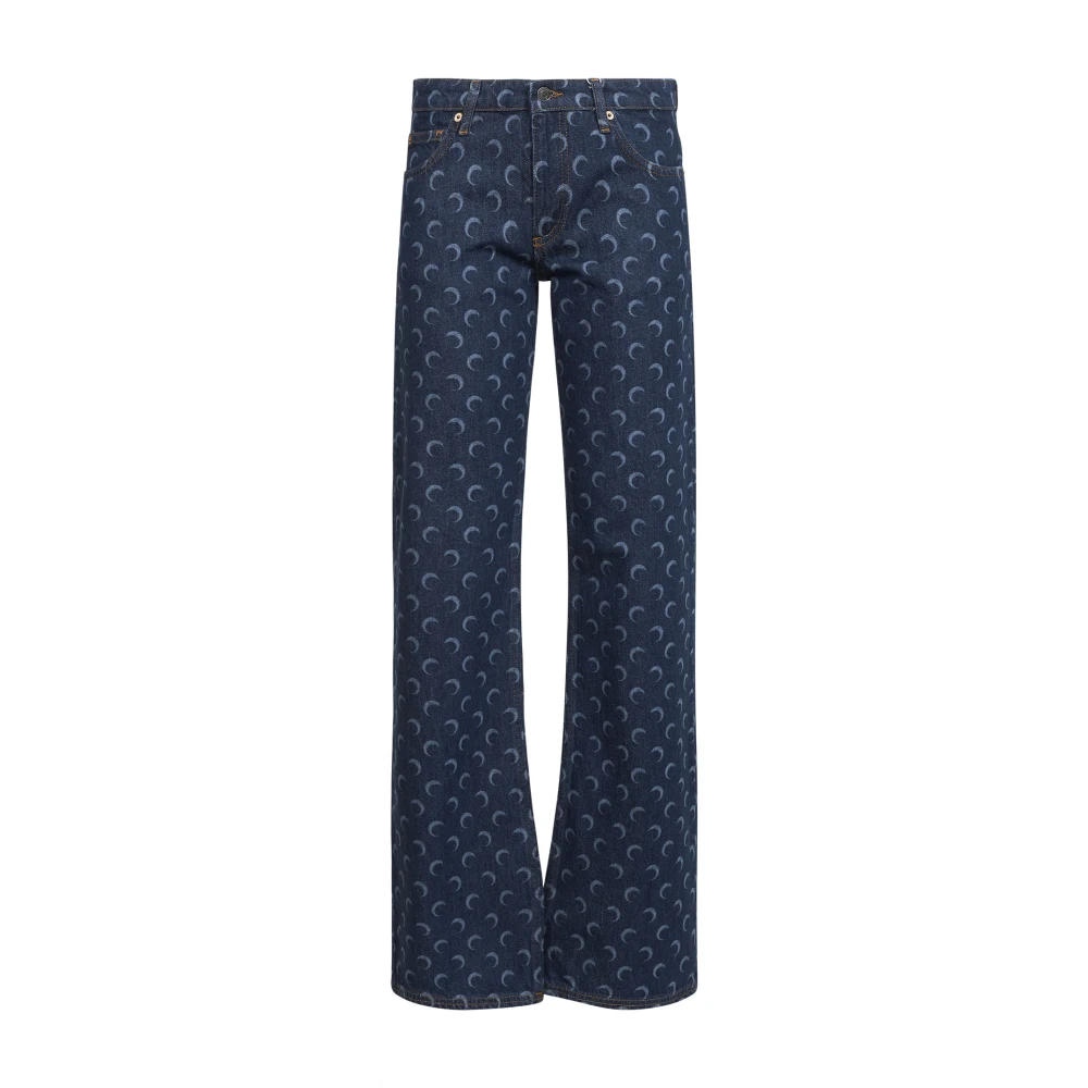 Marine Serre Blue Arden Jeans - Female - Bootcut Jeans - Xs - Jeans