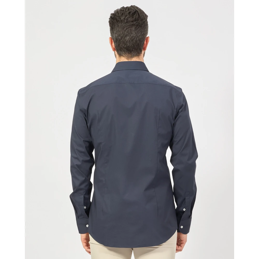 Hugo Boss Blauw Slim Fit Overhemd met Lange Mouwen Blue Heren