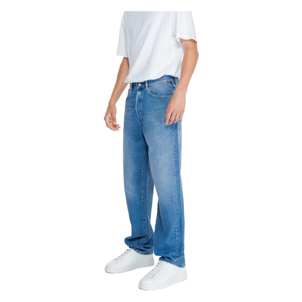 Replay Blauwe Katoenen Jeans met Zakken Blue Heren