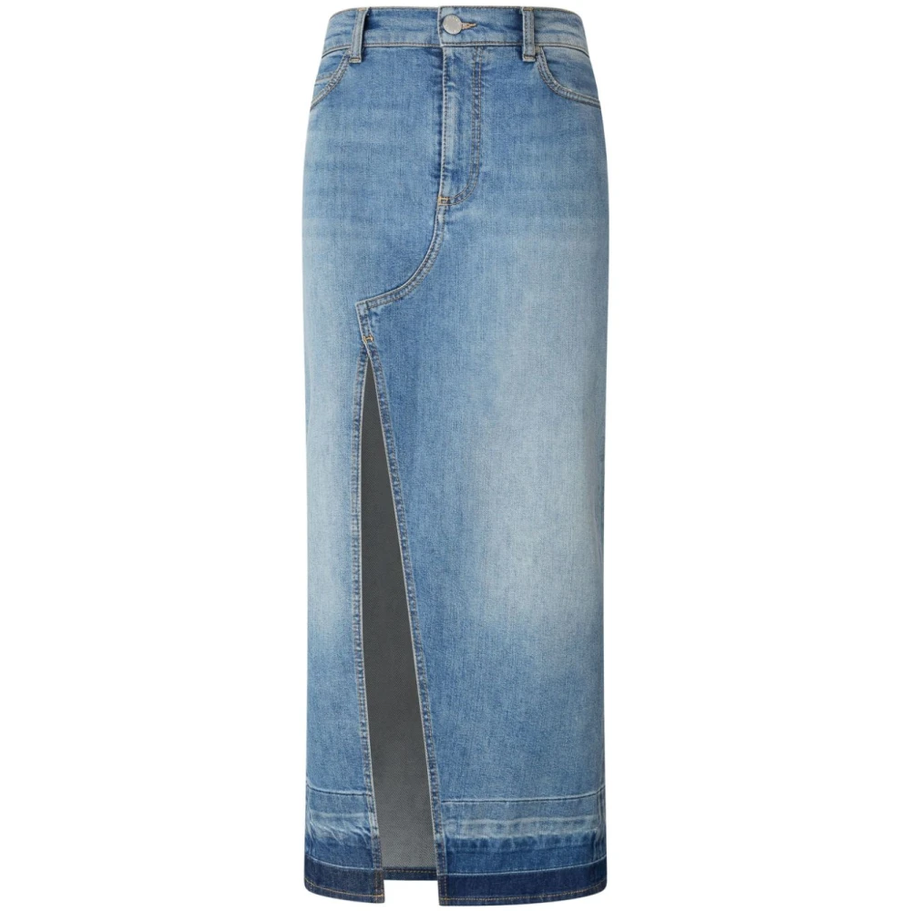 pinko Blauwe Rok met Voorsplit Blue Dames