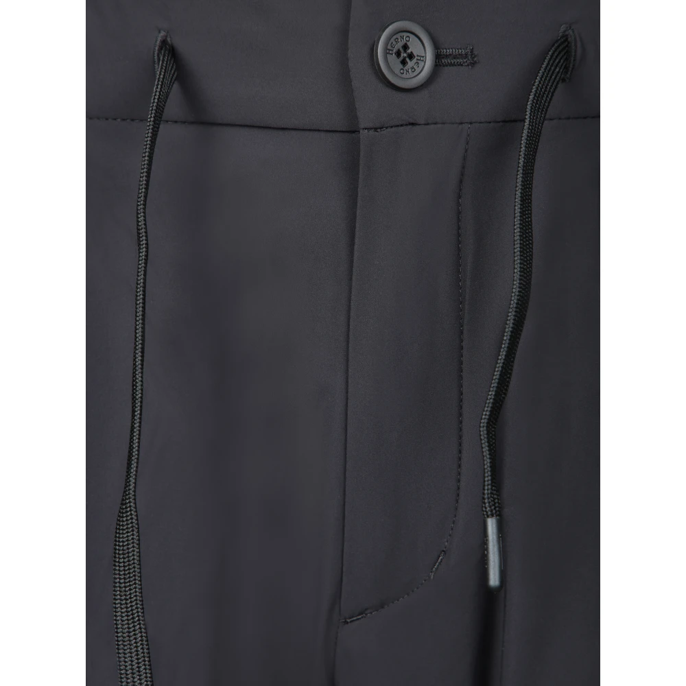 Herno Zwarte Broek voor Moderne Man Black Heren
