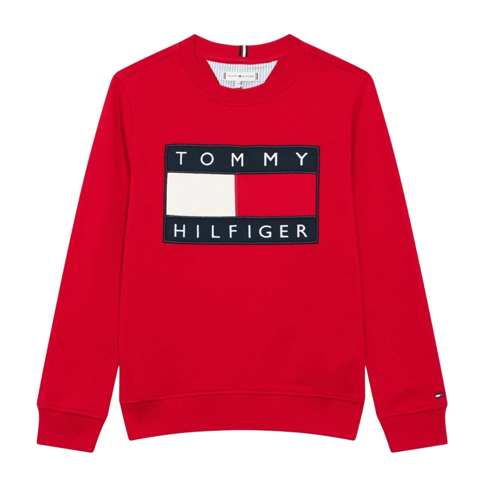 Tommy Hilfiger Boys Red Kids Sweatshirts, 7 Y, Kids