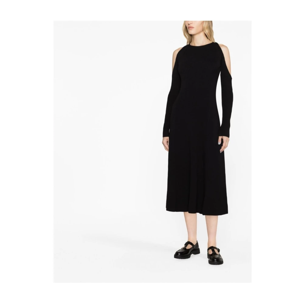 Ganni Elegant Midi Dress Collection Black Dames