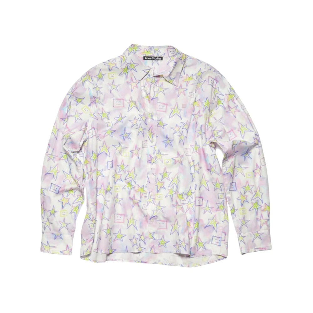 Acne Studios Lange mouwen shirt in lichtroze multi Multicolor Heren