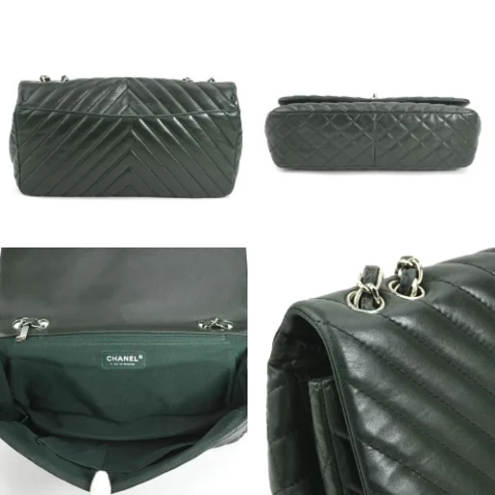 Chanel Vintage Pre-owned Leather shoulder-bags Green Dames