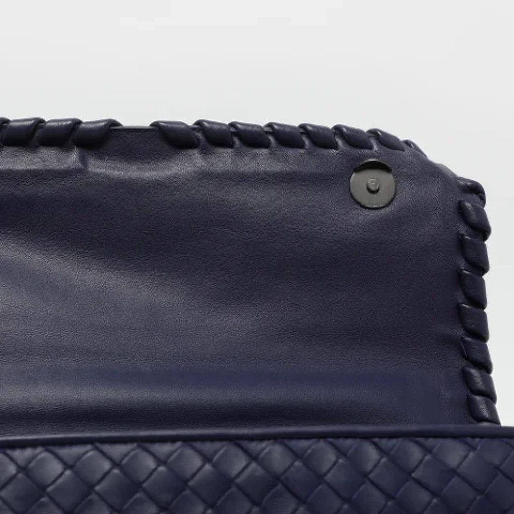 Bottega Veneta Vintage Pre-owned Leather shoulder-bags Blue Dames
