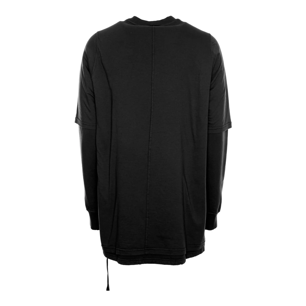 Rick Owens Oversized Sweatshirt met aangehecht T-shirt Black Heren
