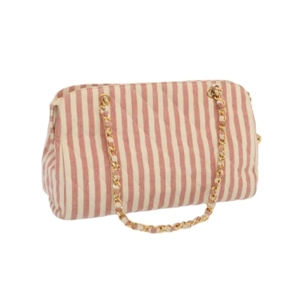 Chanel Vintage Pre-owned Cotton chanel-bags Beige Dames