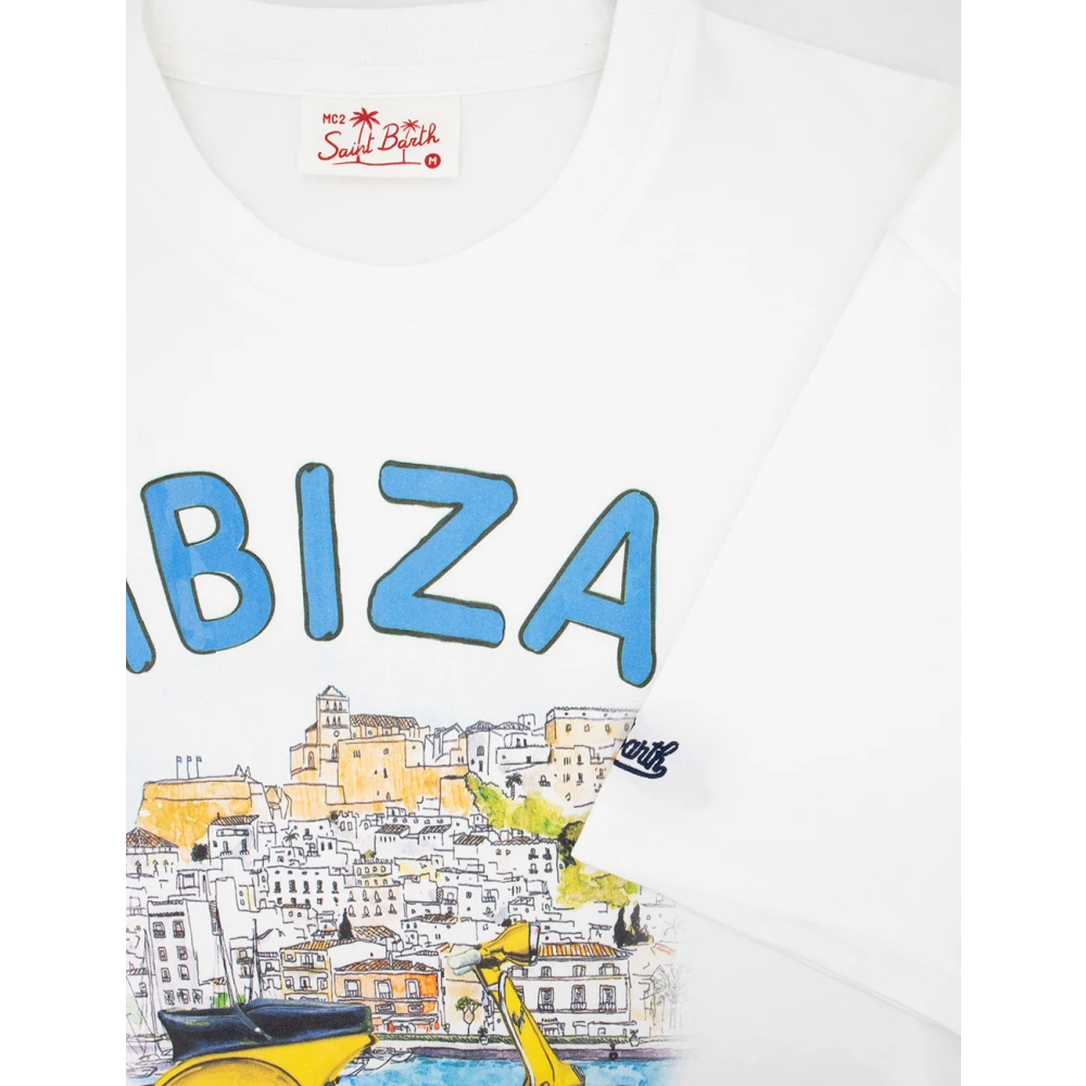 MC2 Saint Barth Zomer Katoenen T-shirt met Geborduurd Logo White Heren