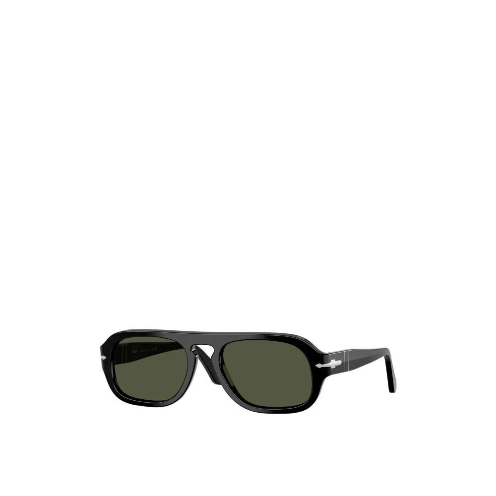Persol Men's Black Sunglasses, 54 Mm, Classic Rectangular Unisex Sunglasses
