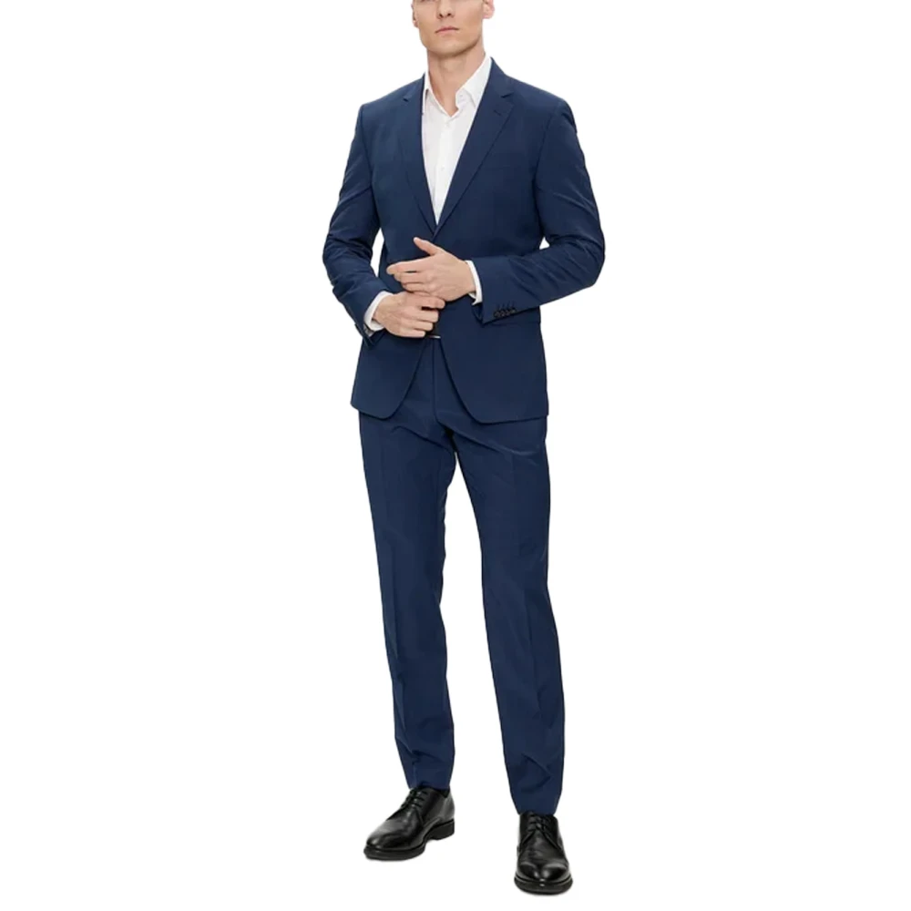 Hugo Boss Elegant Wolblend Monopetto Pak Blue Heren