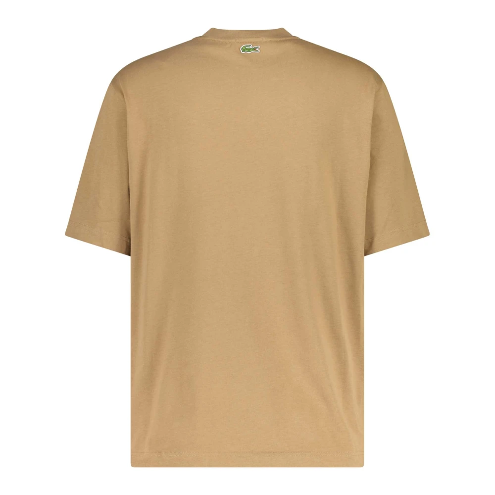 Lacoste Klassiek Wit Logo T-Shirt Brown Dames