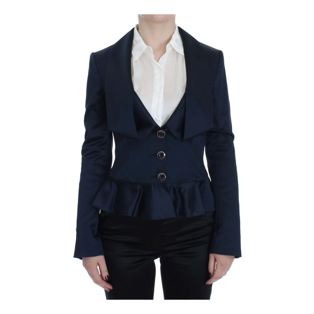 Exte Blauwe Blazer Jas Vrouwen Gemaakt in Italië Blue Dames