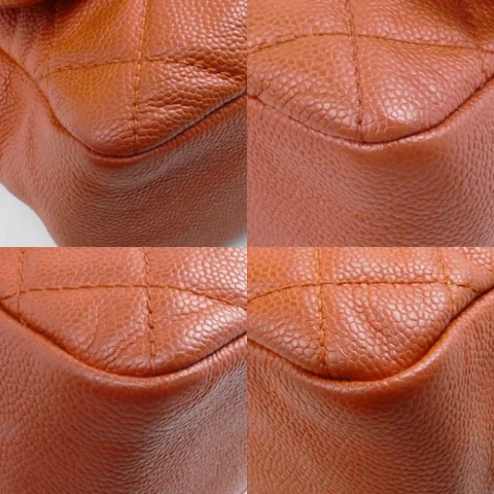 Chanel Vintage Pre-owned Leather chanel-bags Orange Dames