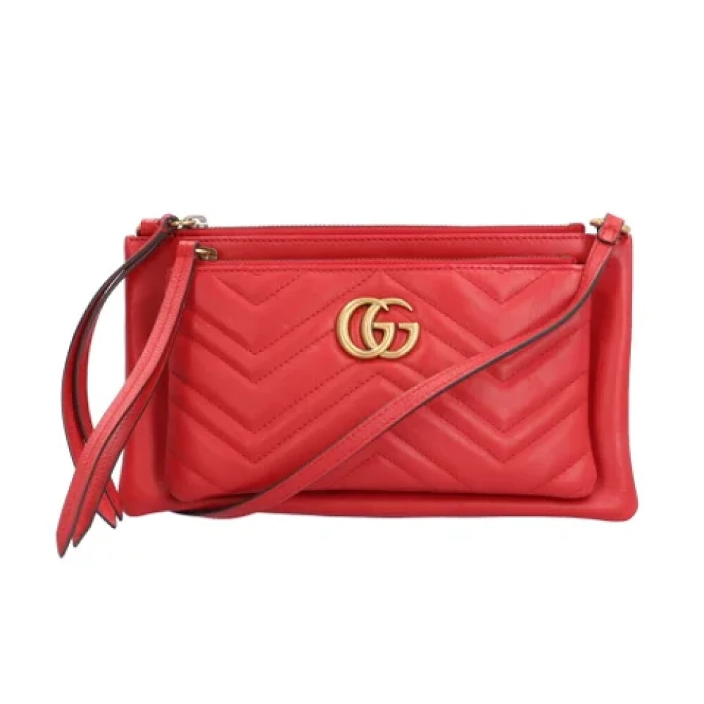 Gucci Vintage Pre-owned Fabric gucci-bags Red Dames
