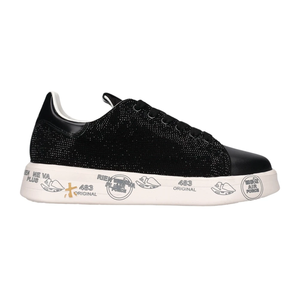 Premiata Women's Black Sneakers, 4 Uk, Belle 7813 Trainers