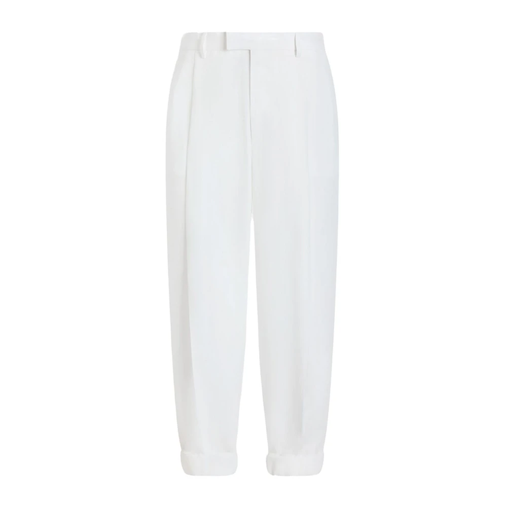 Dolce & Gabbana Witte Broek met Voorsluiting White Heren