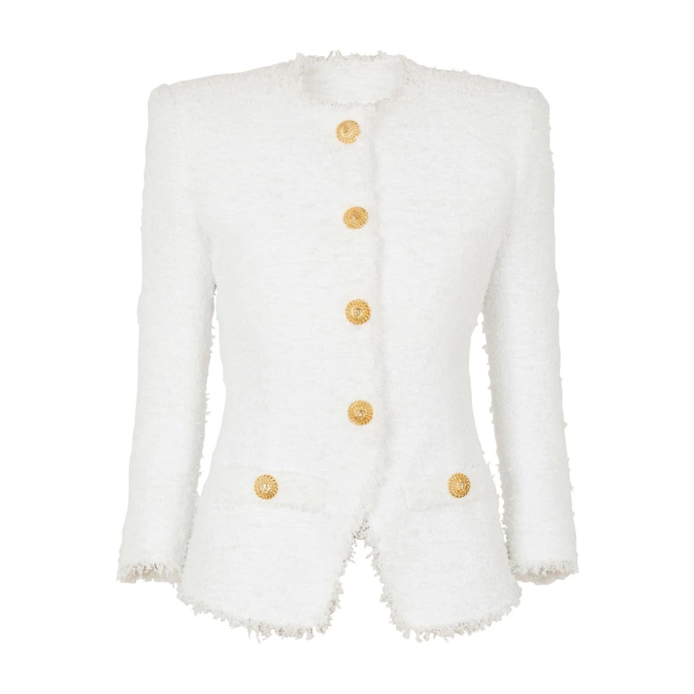 Jackets > Tweed Jackets - - Balmain - Modalova