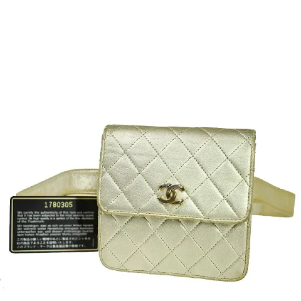 Chanel Vintage Pre-owned Metal chanel-bags Yellow Dames