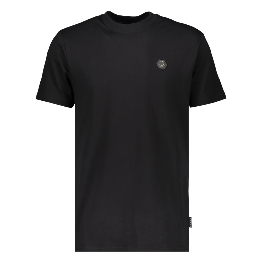 Philipp Plein Logo Patch Katoenen T-shirt Black Heren