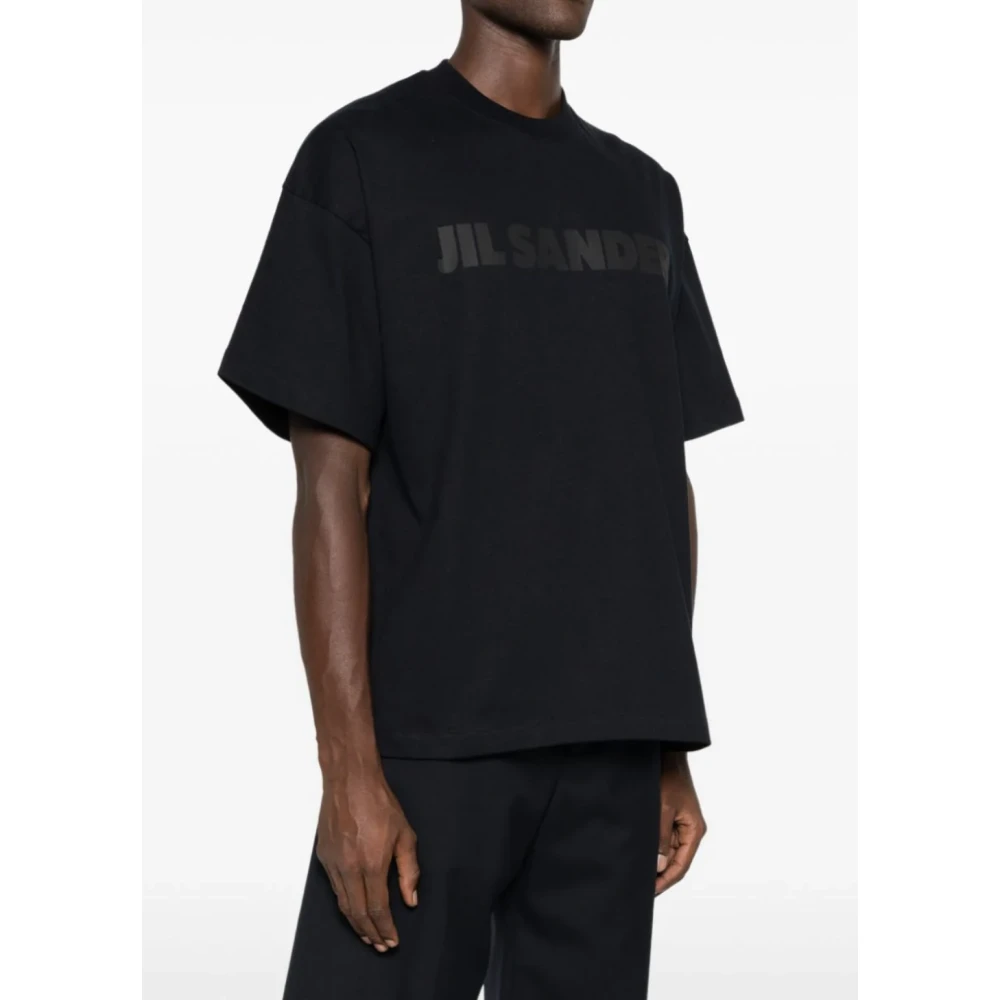 Jil Sander Zwart Logo T-shirt Black Heren