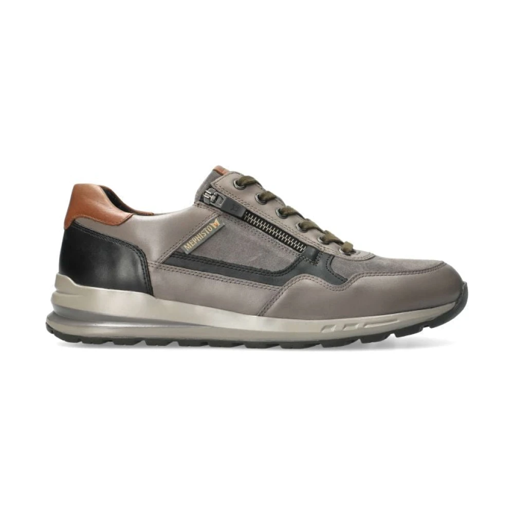 Mephisto Bradley Lace-Zip Sneaker Heren Schoenen Grijs