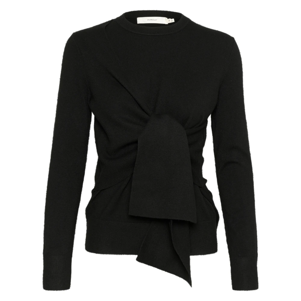InWear Gebreide Pullover Sweater met Kasjmier Black Dames