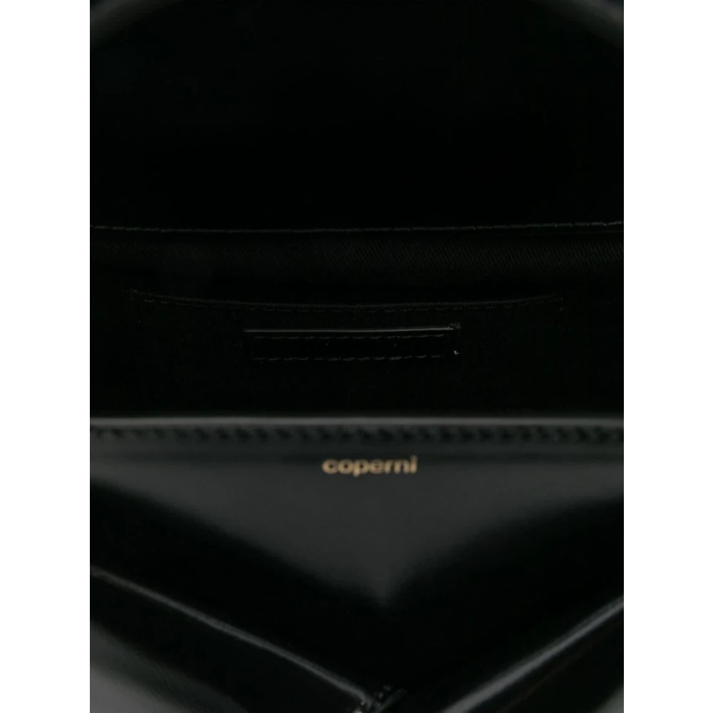 Coperni Zwarte Gloss Mini Riemtas Black Dames