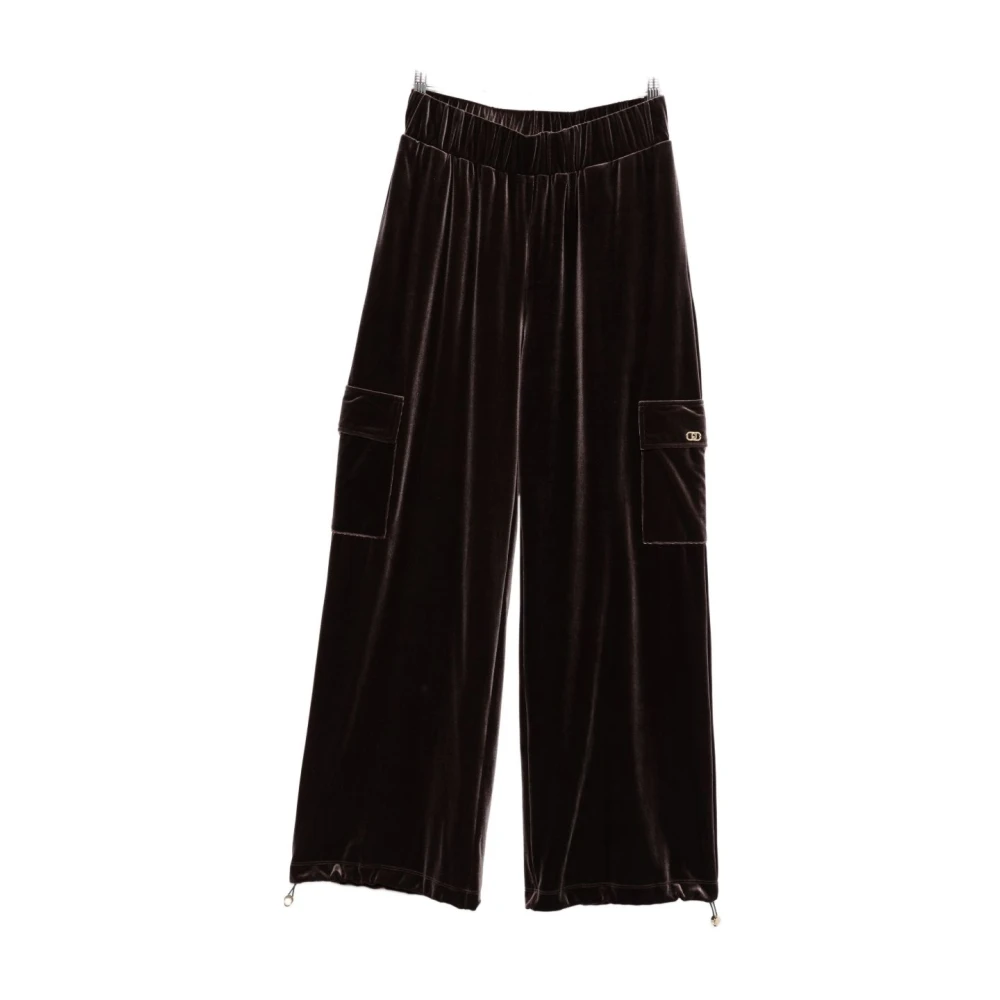 Liu Jo Donna Marrone Pantaloni Cargo In Velluto Yes